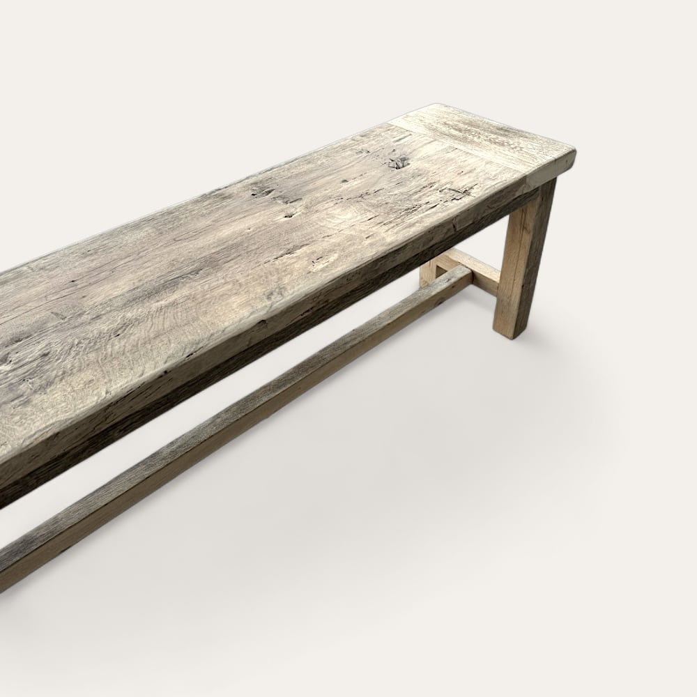 Banc Riviera en vieux chêne